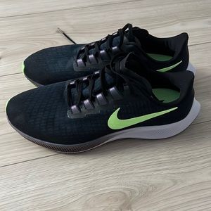 Nike running Air Zoom Pegasus 37 in black / volt